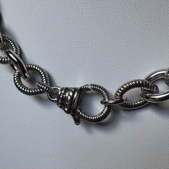 Judith Ripka 925 Silver Pink MOP Heart + CZ Maltese Cross Pendant Chain Necklace - Picture 13 of 17